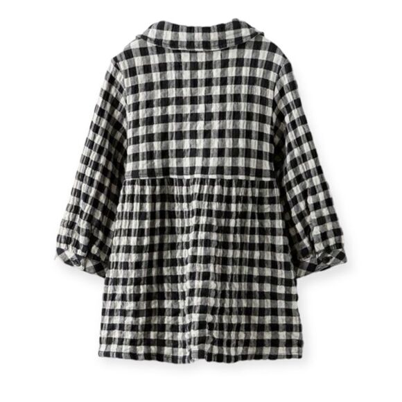 ZARA Kids | Black | TEXTURED GINGHAM DRESS - Picture 2 of 6